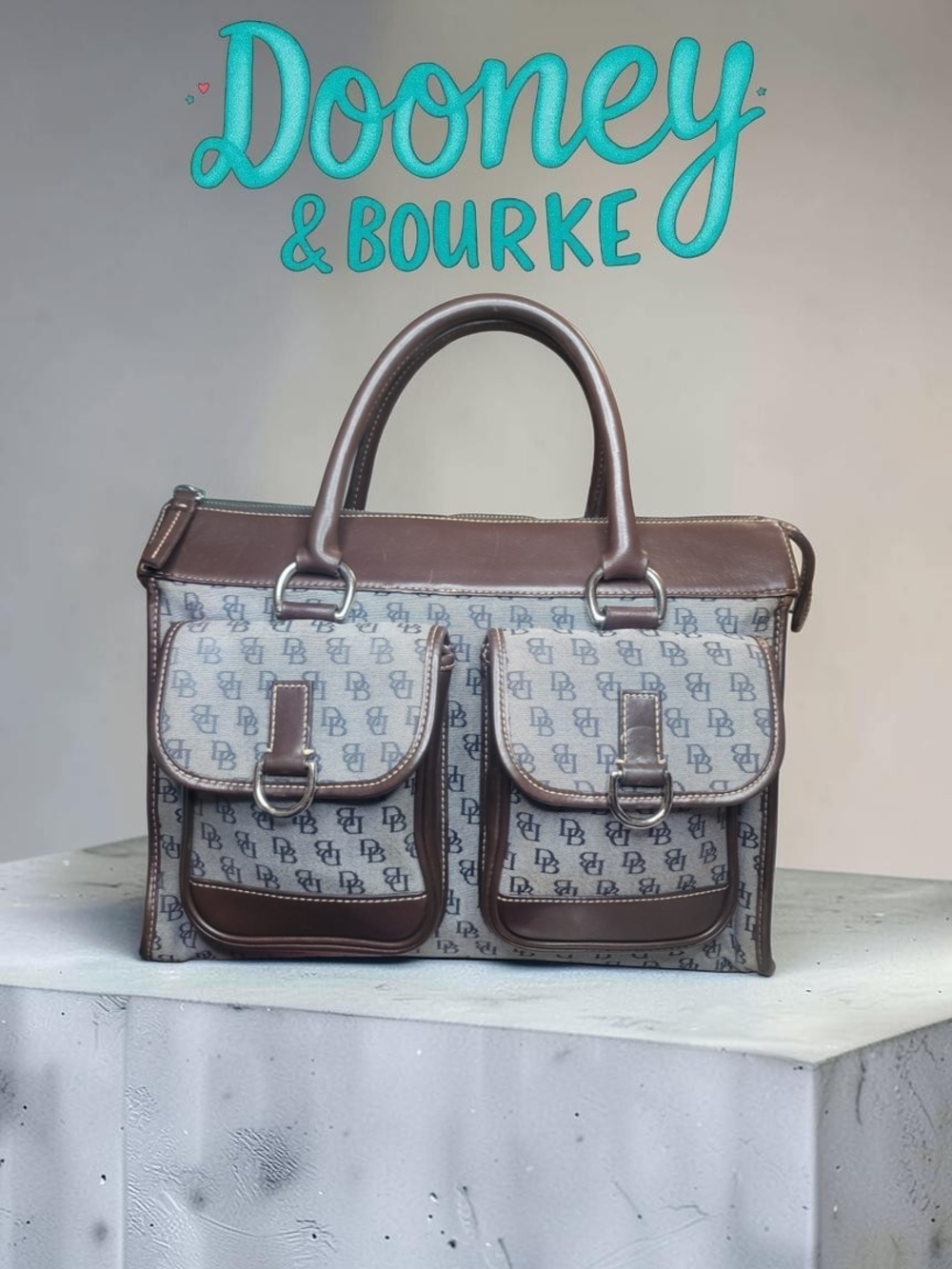 Dooney & Bourke Signature Double-Pocket Satchel / Tote